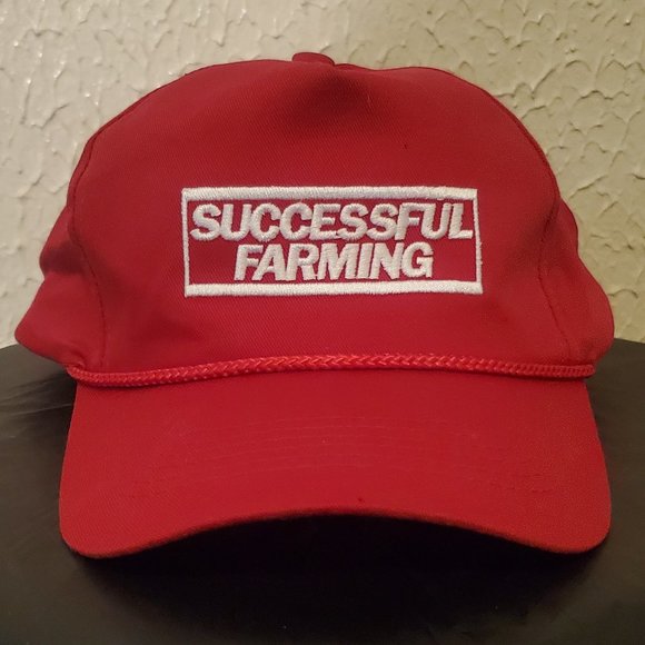 Casquette Camionneur Vintage PAG Seeds - Années 70/80, Rouge Et Blanc, Snapback